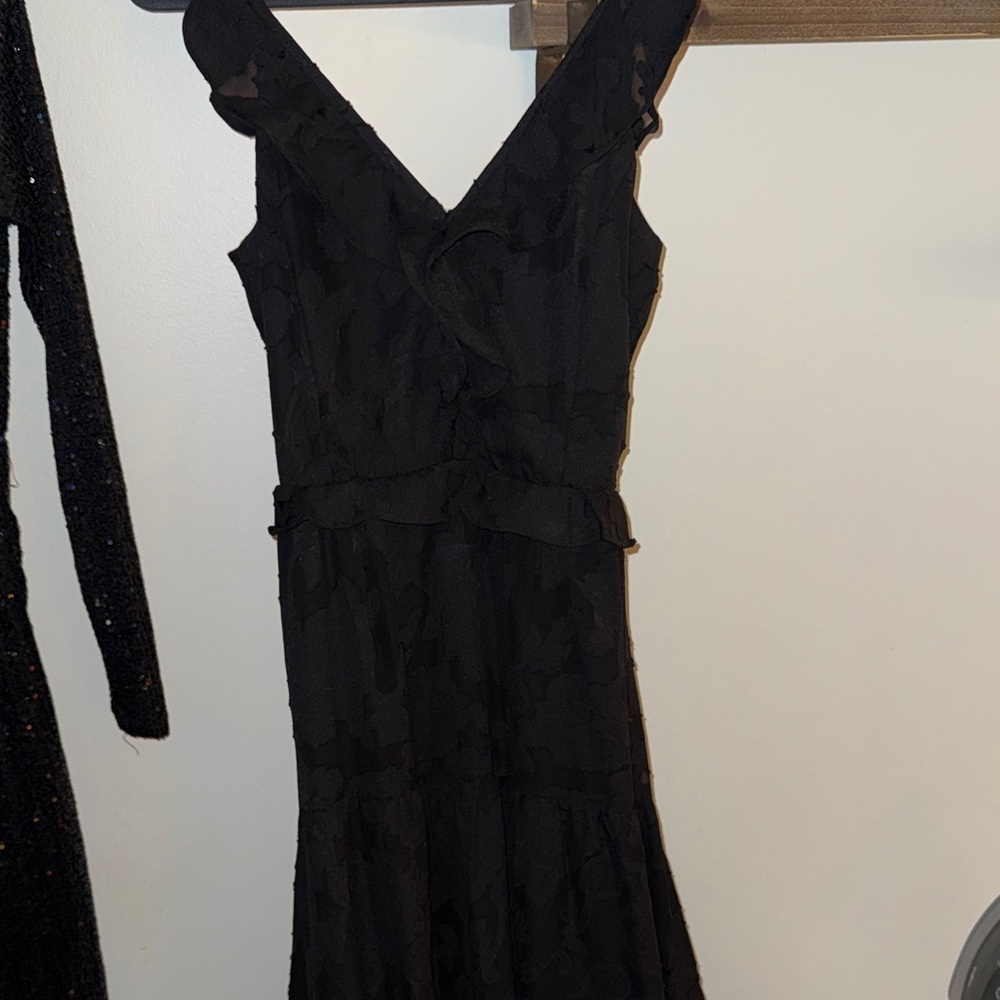 Heartloom Black Ruffle Maxi Dress
